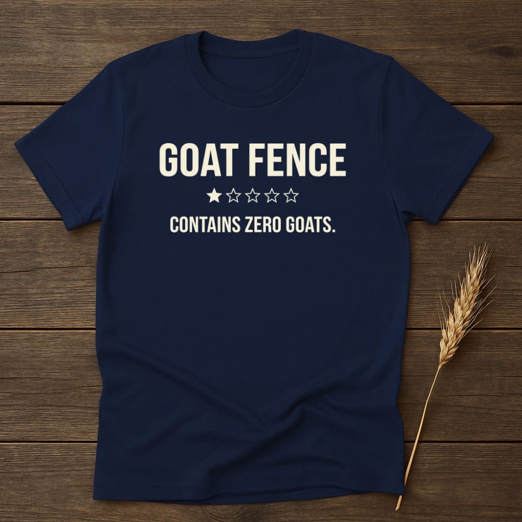 MyDesigns Physical Item S / Navy Goat Fence Rating T-Shirt