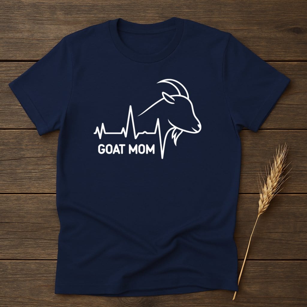 MyDesigns Physical Item S / Navy Goat Mom T-Shirt