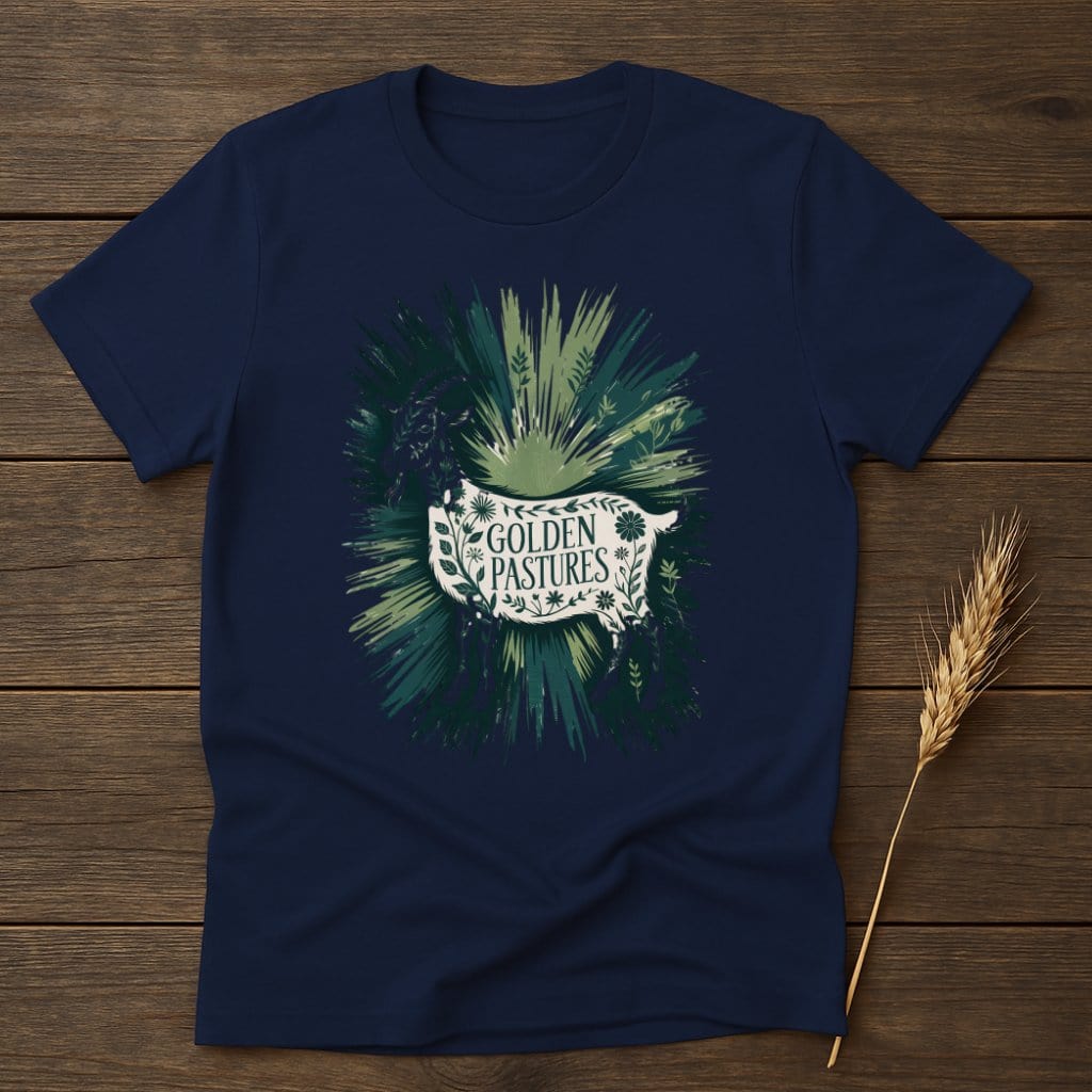 MyDesigns Physical Item S / Navy Golden Pastures T-Shirt