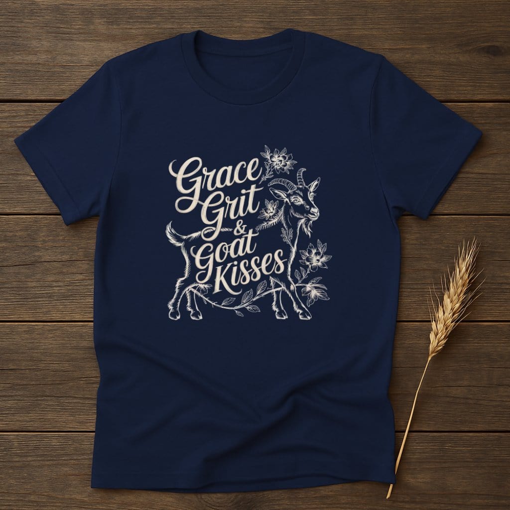 MyDesigns Physical Item S / Navy Grace Grit and Goat Kisses T-Shirts