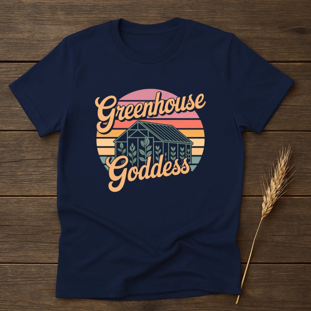 MyDesigns Physical Item S / Navy Greenhouse Goddess Retro T-Shirts