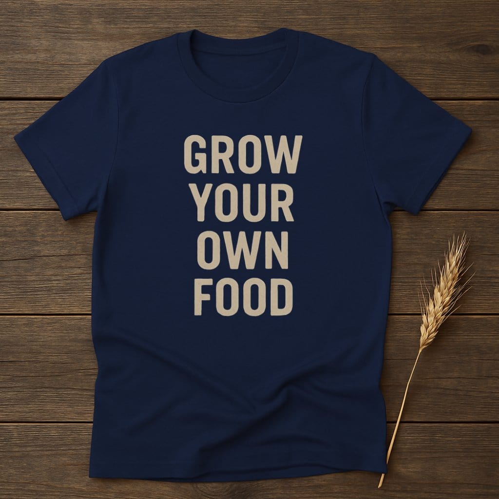 MyDesigns Physical Item S / Navy Grow Your Own Food T-Shirt