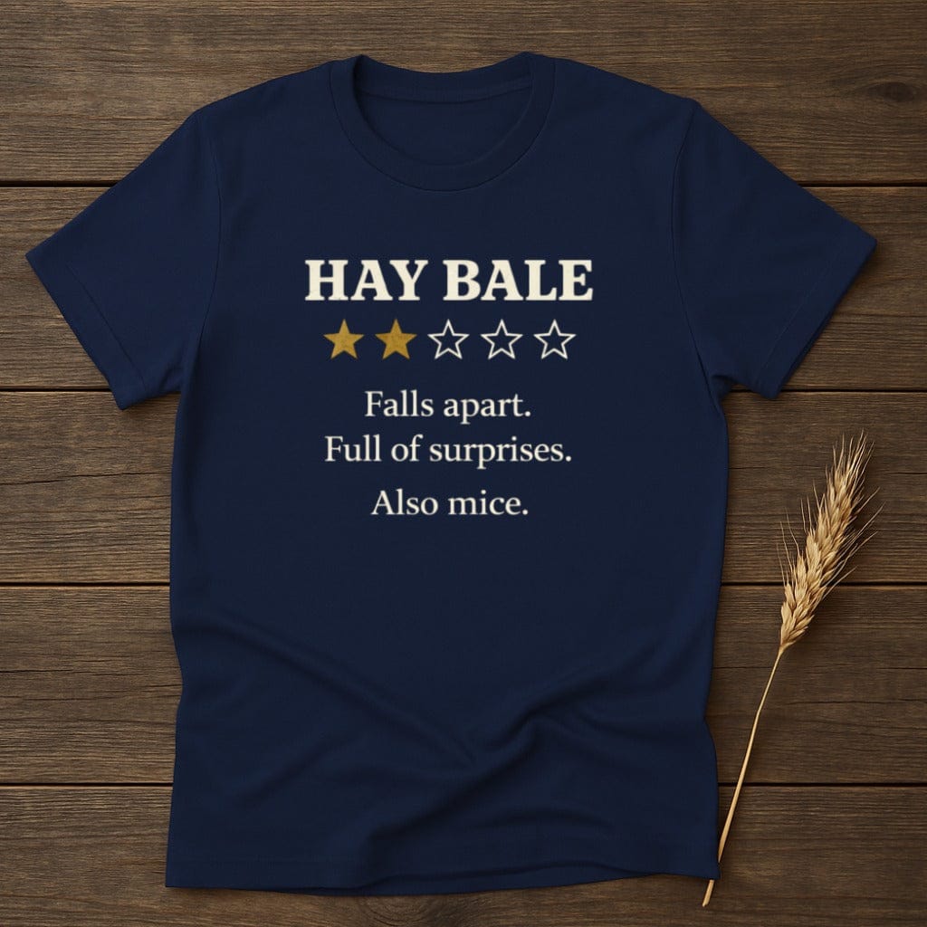MyDesigns Physical Item S / Navy Hay Bale Two Stars T-Shirt