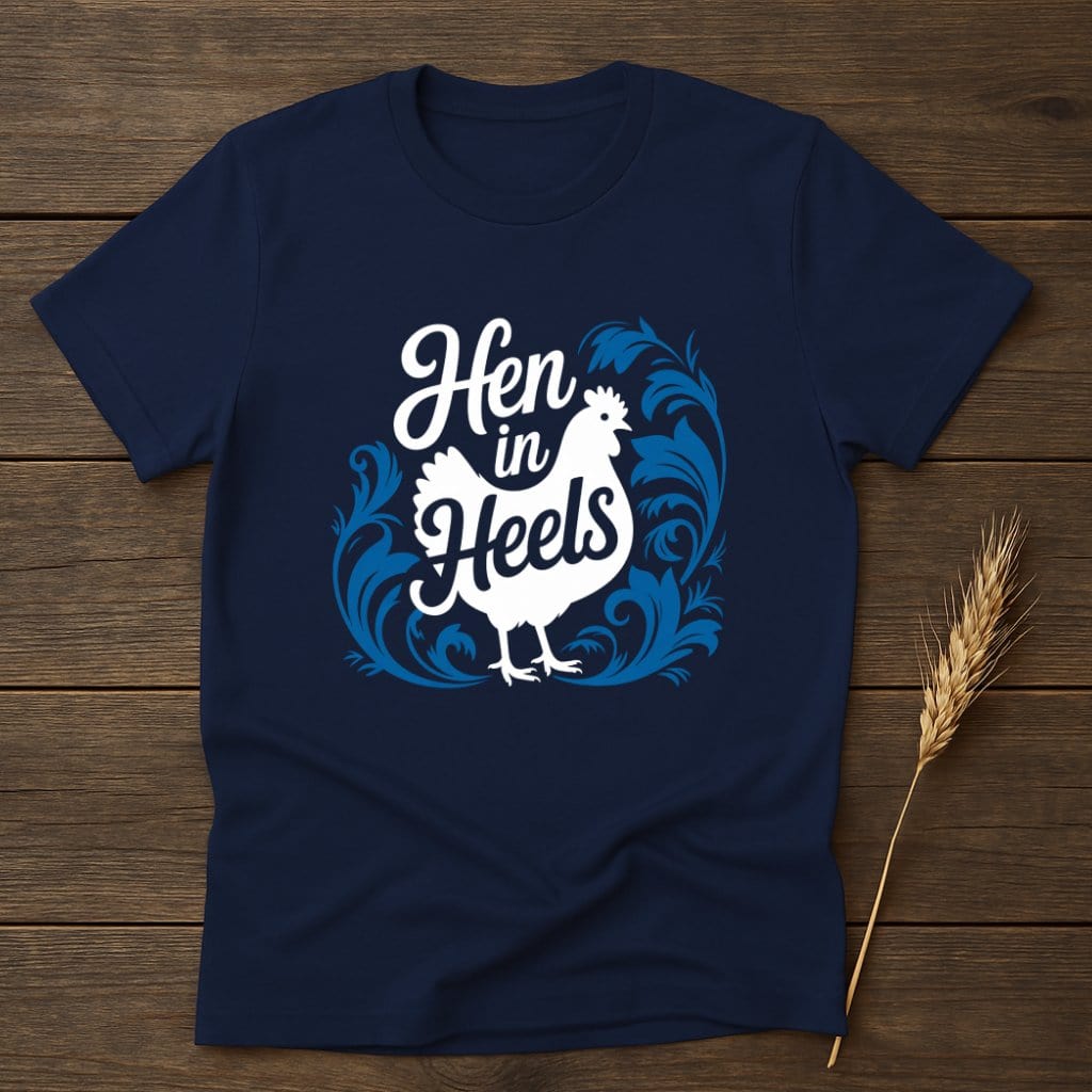 MyDesigns Physical Item S / Navy Hen in Heels T-Shirts