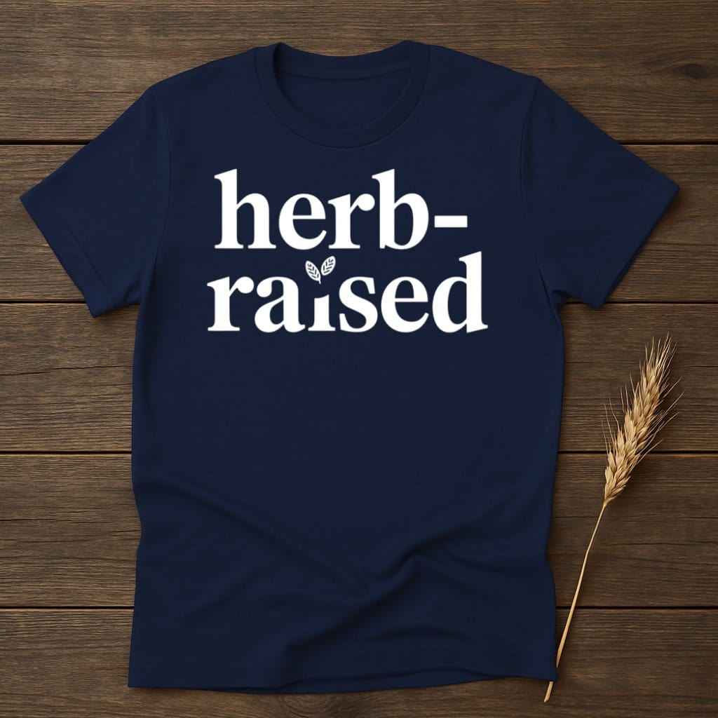MyDesigns Physical Item S / Navy Herb-Raised T-Shirts