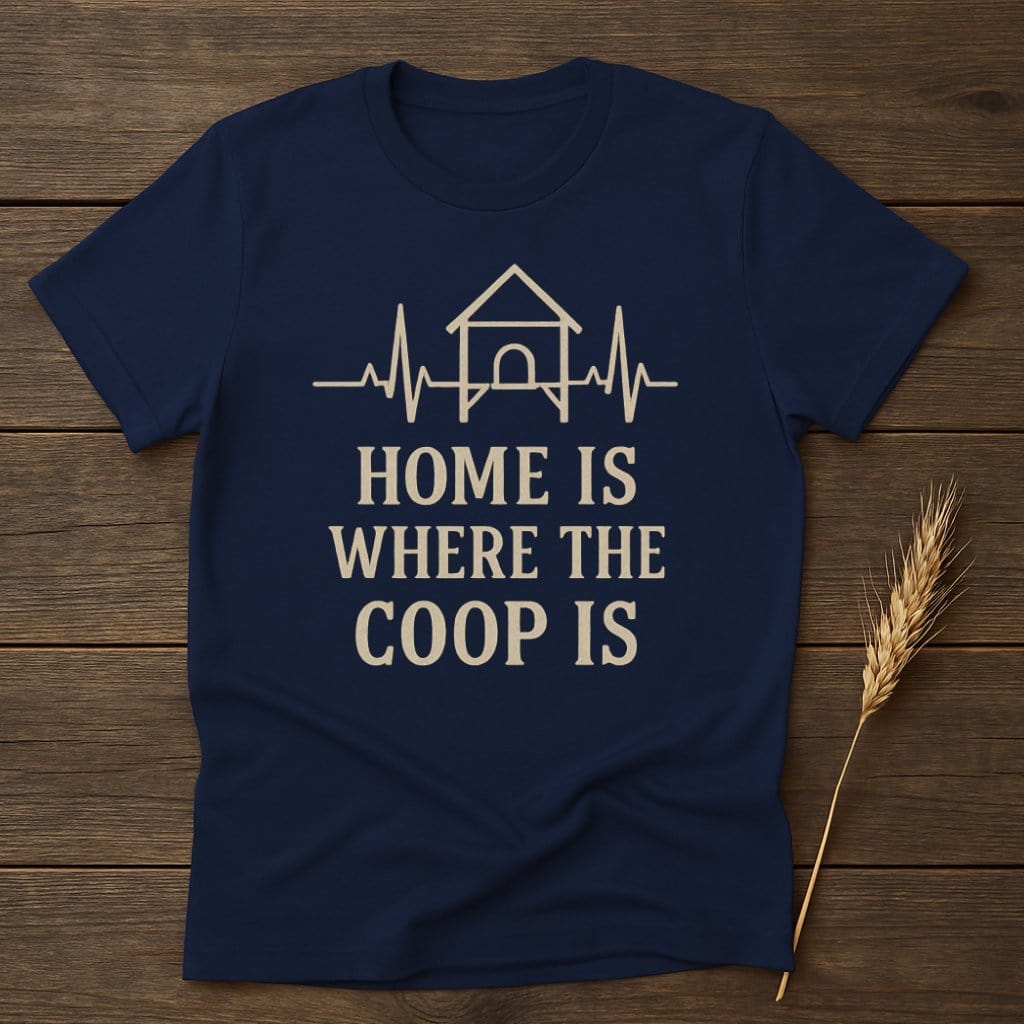 MyDesigns Physical Item S / Navy Home Is Where The Coop Is T-Shirts