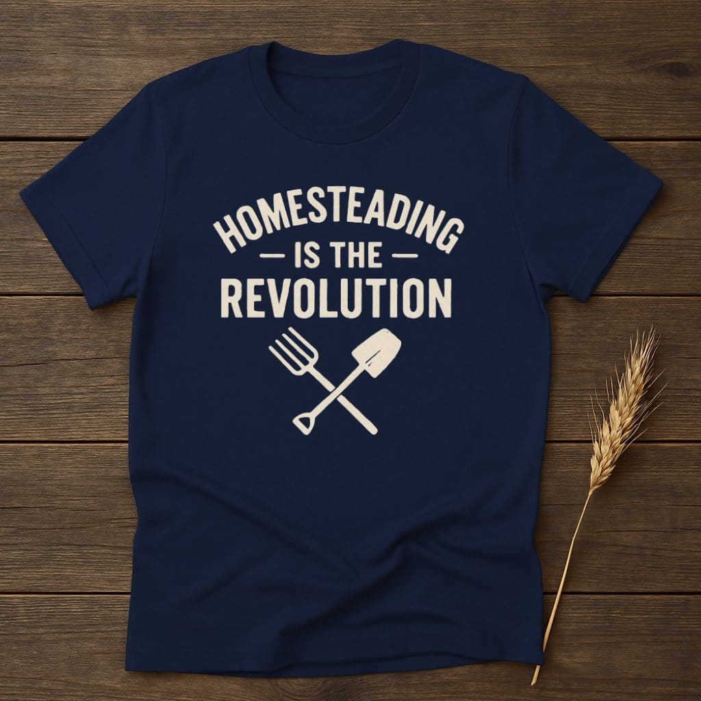 MyDesigns Physical Item S / Navy Homesteading Is the Revolution T-Shirt
