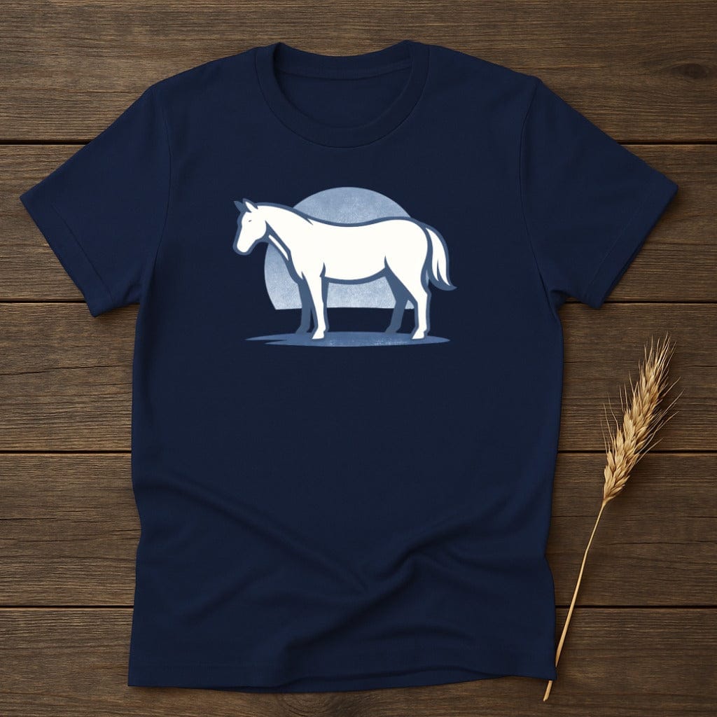 MyDesigns Physical Item S / Navy Horse Artwork T-Shirt
