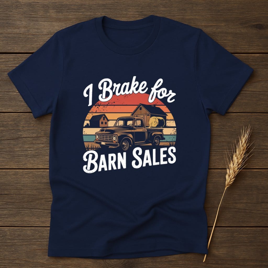 MyDesigns Physical Item S / Navy I Brake For Barn Sales Retro T-Shirts
