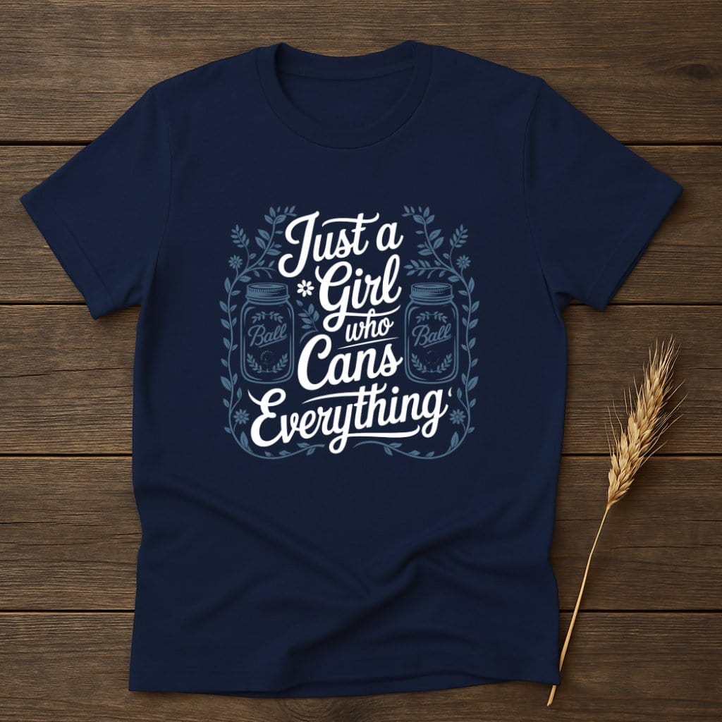 MyDesigns Physical Item S / Navy Just a Girl who Cans Everything T-Shirts