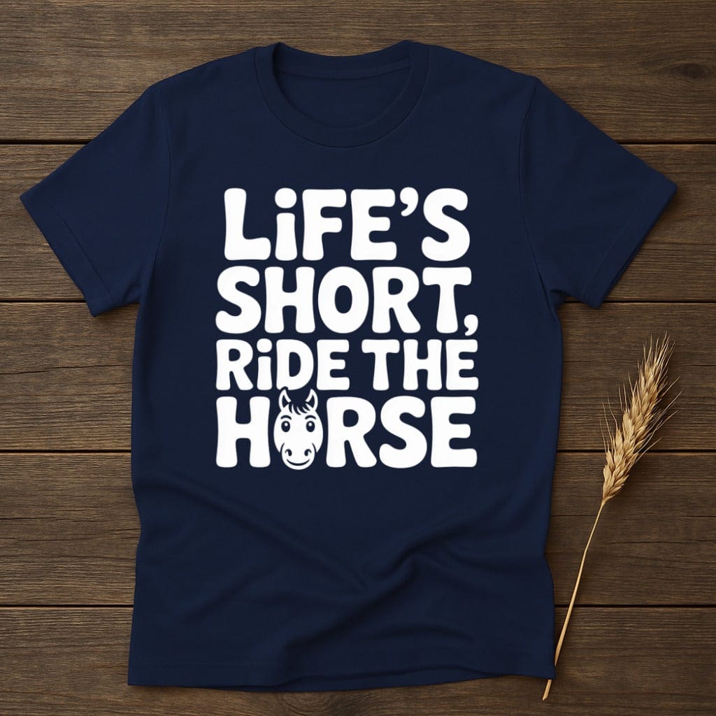 MyDesigns Physical Item S / Navy Life's Short Ride The Horse T-Shirt