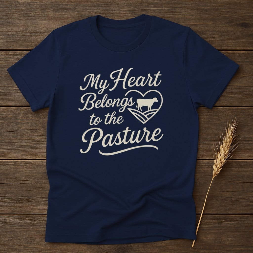 MyDesigns Physical Item S / Navy My Heart Belongs Pasture T-Shirt