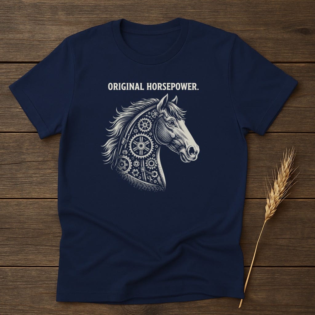 MyDesigns Physical Item S / Navy Original Horsepower T-Shirt