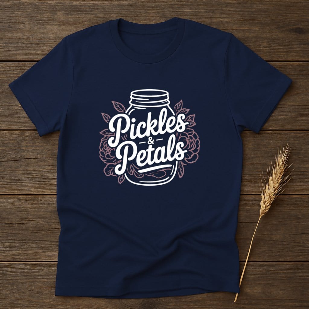 MyDesigns Physical Item S / Navy Pickles and Petals T-Shirts