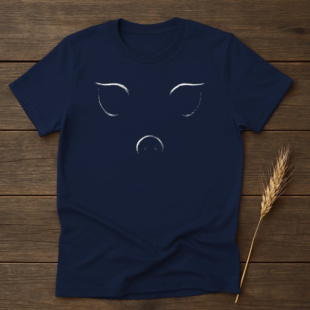MyDesigns Physical Item S / Navy Pig Face T-Shirts