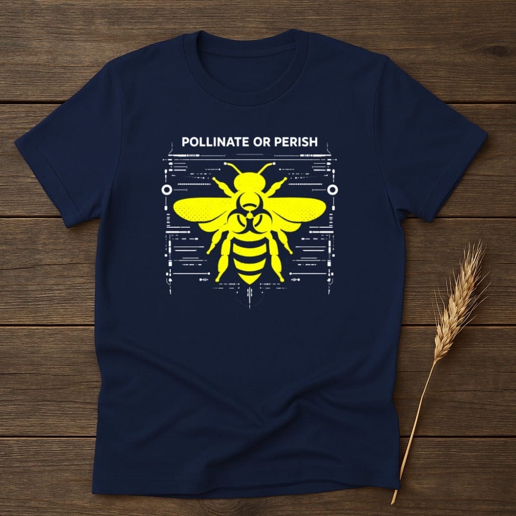 MyDesigns Physical Item S / Navy Pollinate Or Perish T-Shirt