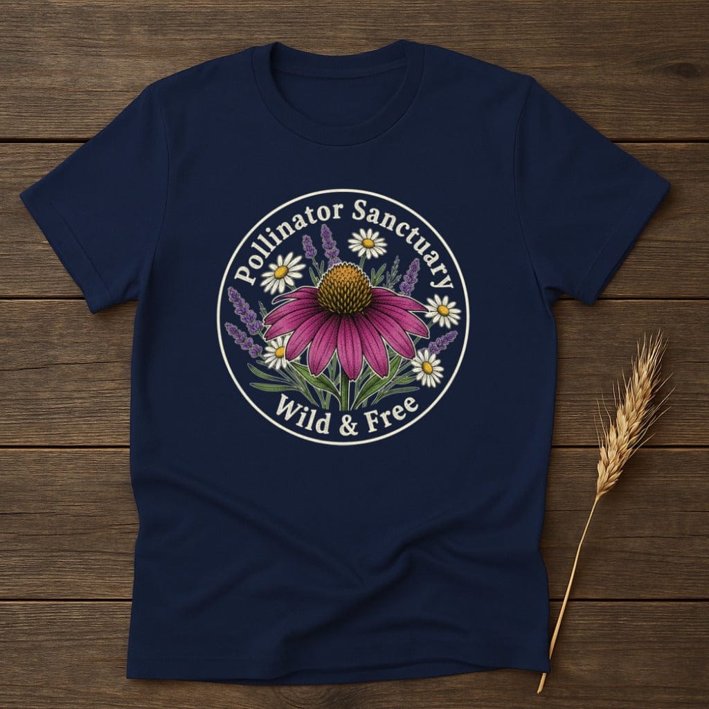 MyDesigns Physical Item S / Navy Pollinator Sanctuary T-Shirt