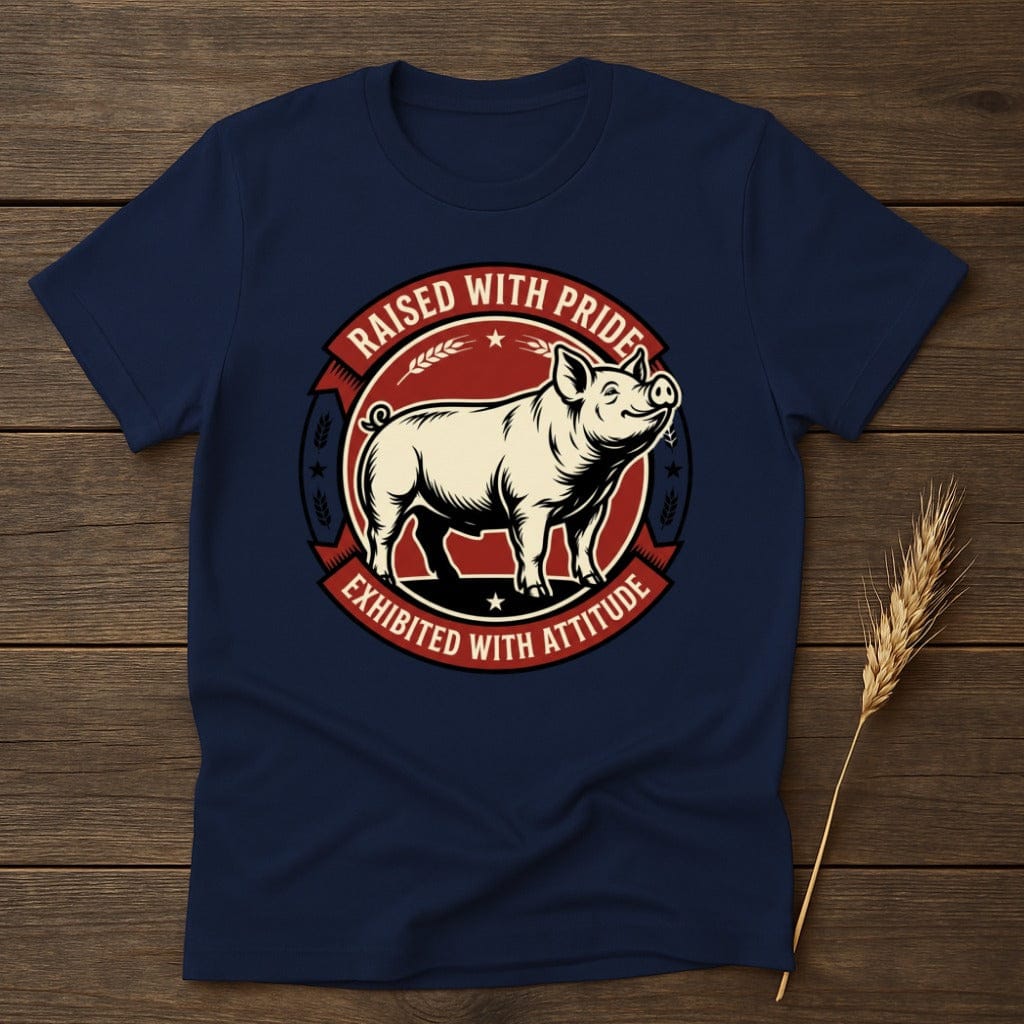 MyDesigns Physical Item S / Navy Pride Pig Emblem T-Shirt