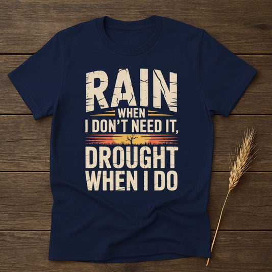 MyDesigns Physical Item S / Navy Rain When I Dont Need It Drought When I Do T-Shirt