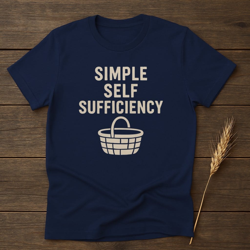 MyDesigns Physical Item S / Navy Simple Self Sufficiency T-Shirt