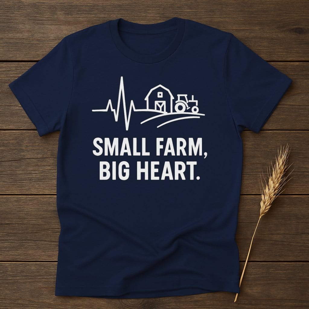 MyDesigns Physical Item S / Navy Small Farm Big Heart T-Shirts