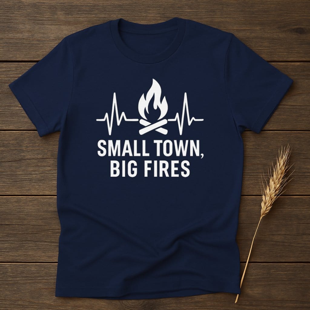 MyDesigns Physical Item S / Navy Small Town Big Fires T-Shirts