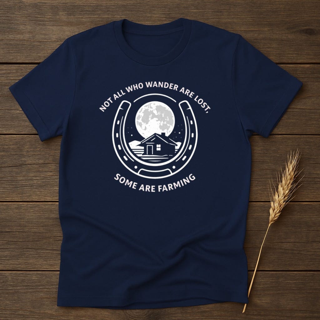 MyDesigns Physical Item S / Navy Some Are Farming T-Shirt