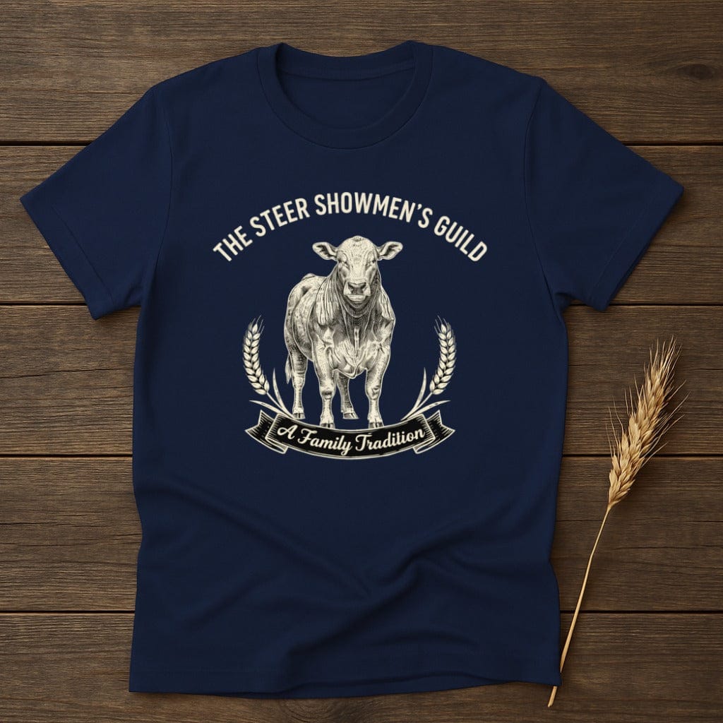 MyDesigns Physical Item S / Navy Steer Showmen's Guild T-Shirt