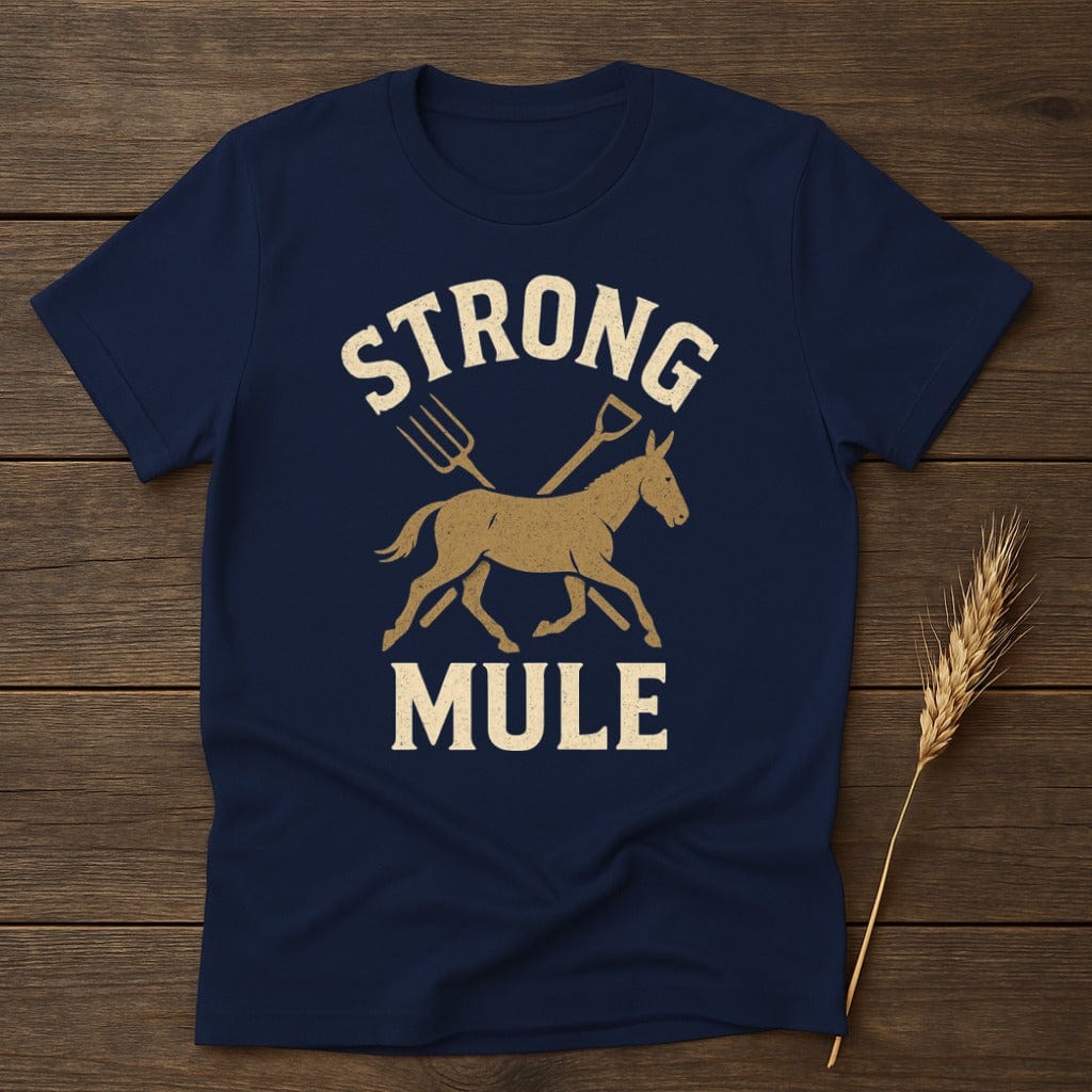 MyDesigns Physical Item S / Navy Strong Mule T-Shirt