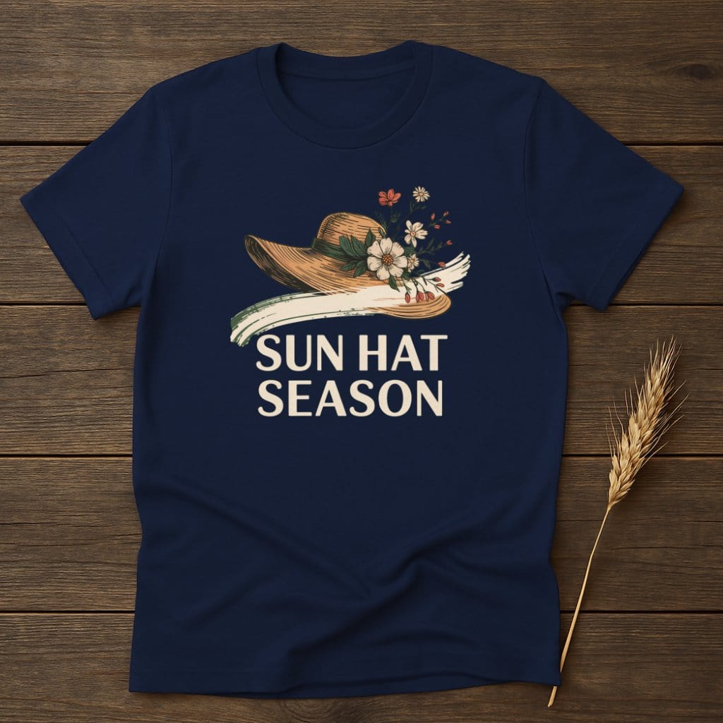 MyDesigns Physical Item S / Navy Sun Hat Season T-Shirt