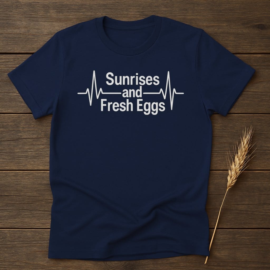 MyDesigns Physical Item S / Navy Sunrises and Fresh Eggs T-Shirts