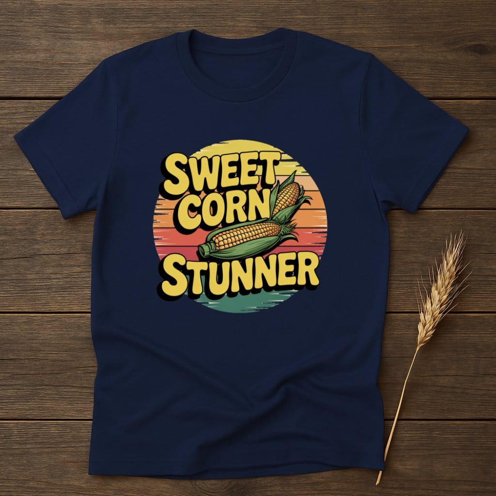 MyDesigns Physical Item S / Navy Sweet Corn Stunner Retro T-Shirts