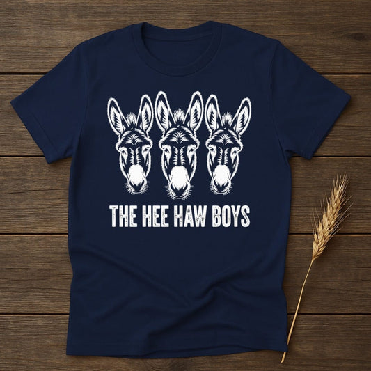 MyDesigns Physical Item S / Navy The Hee Haw Boys Three Donkeys T-Shirt