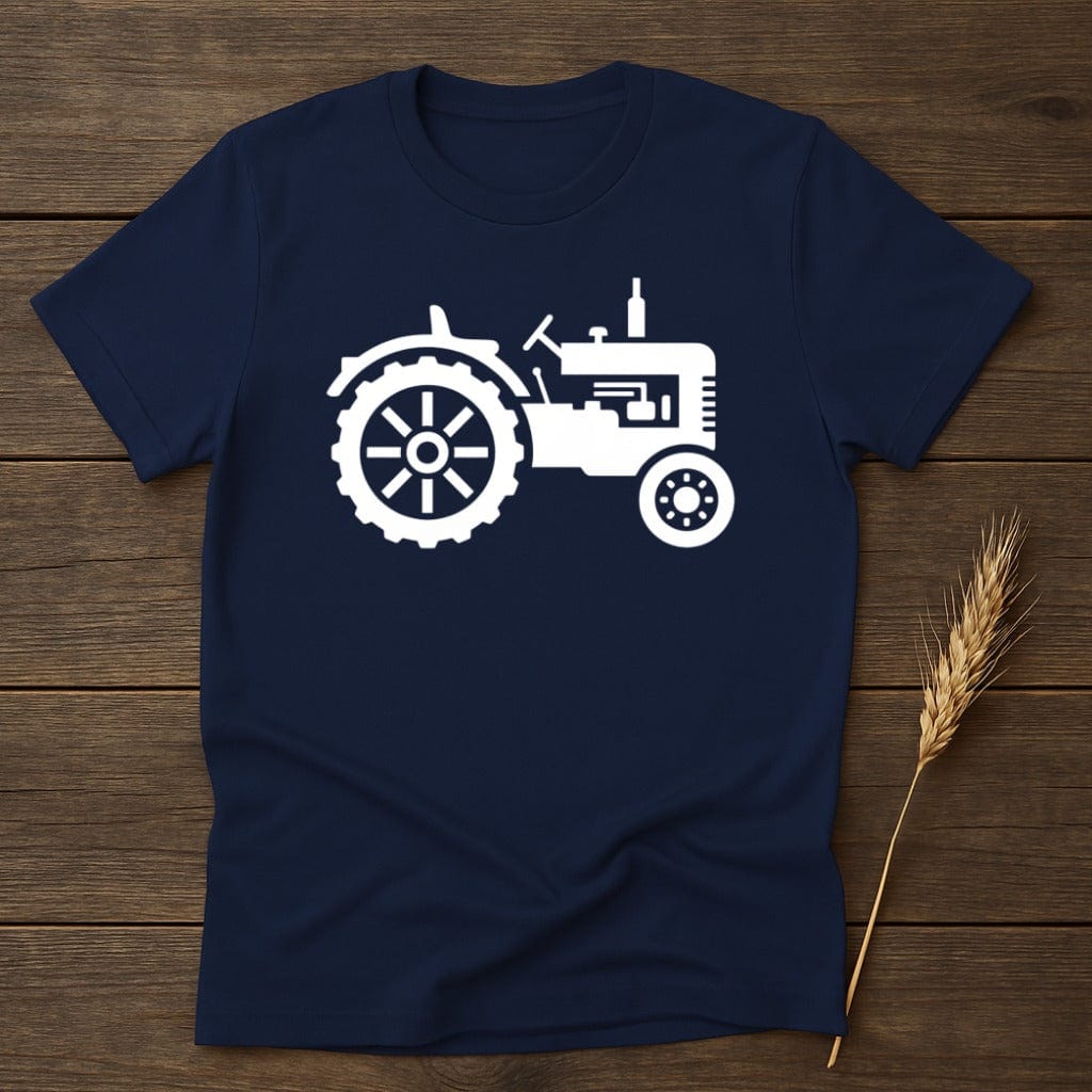 MyDesigns Physical Item S / Navy Tractor Silhouette T-Shirt