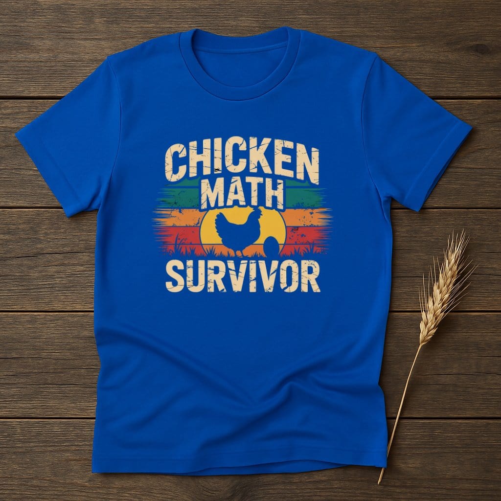 MyDesigns Physical Item S / Royal Chicken Math Survivor Retro T-Shirts