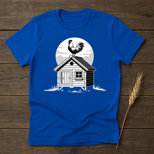 MyDesigns Physical Item S / Royal Chicken on House T-Shirt