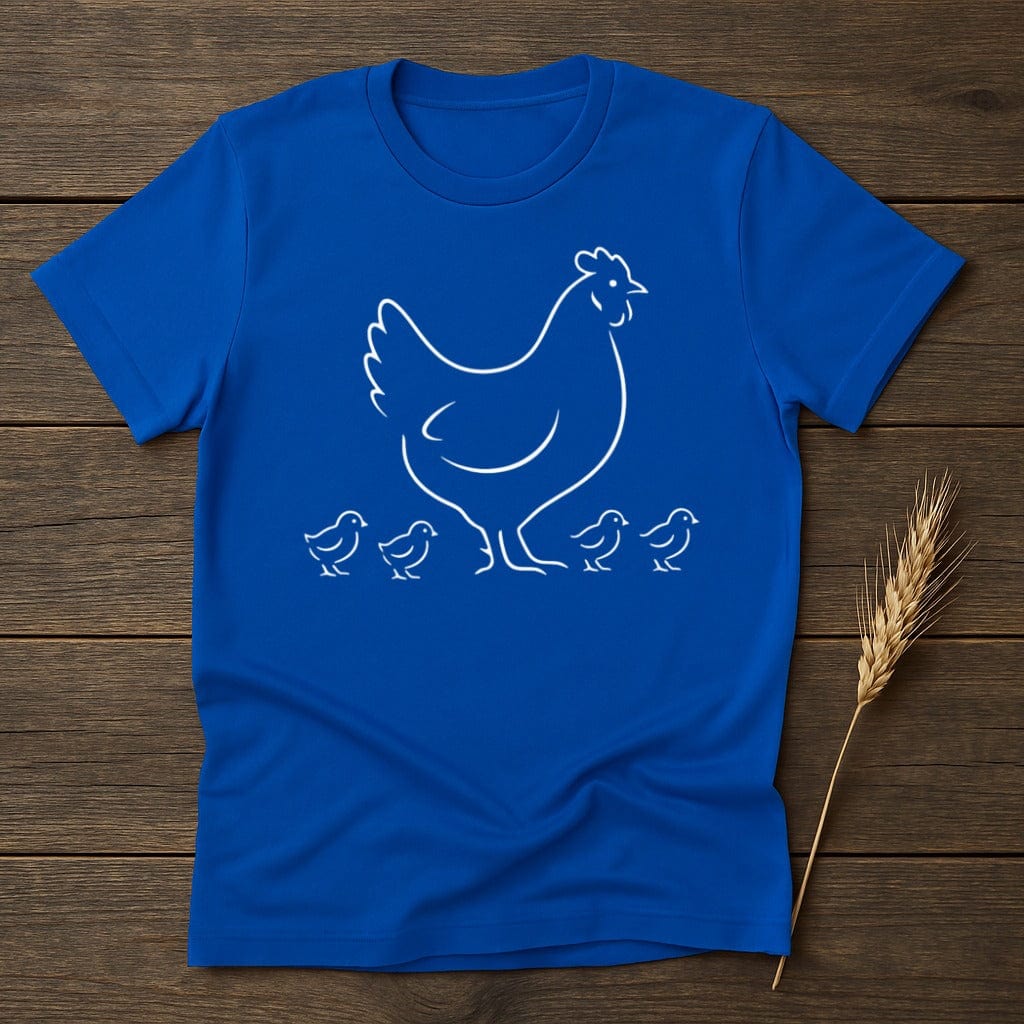 MyDesigns Physical Item S / Royal Chicken with Her Chicks T-Shirt