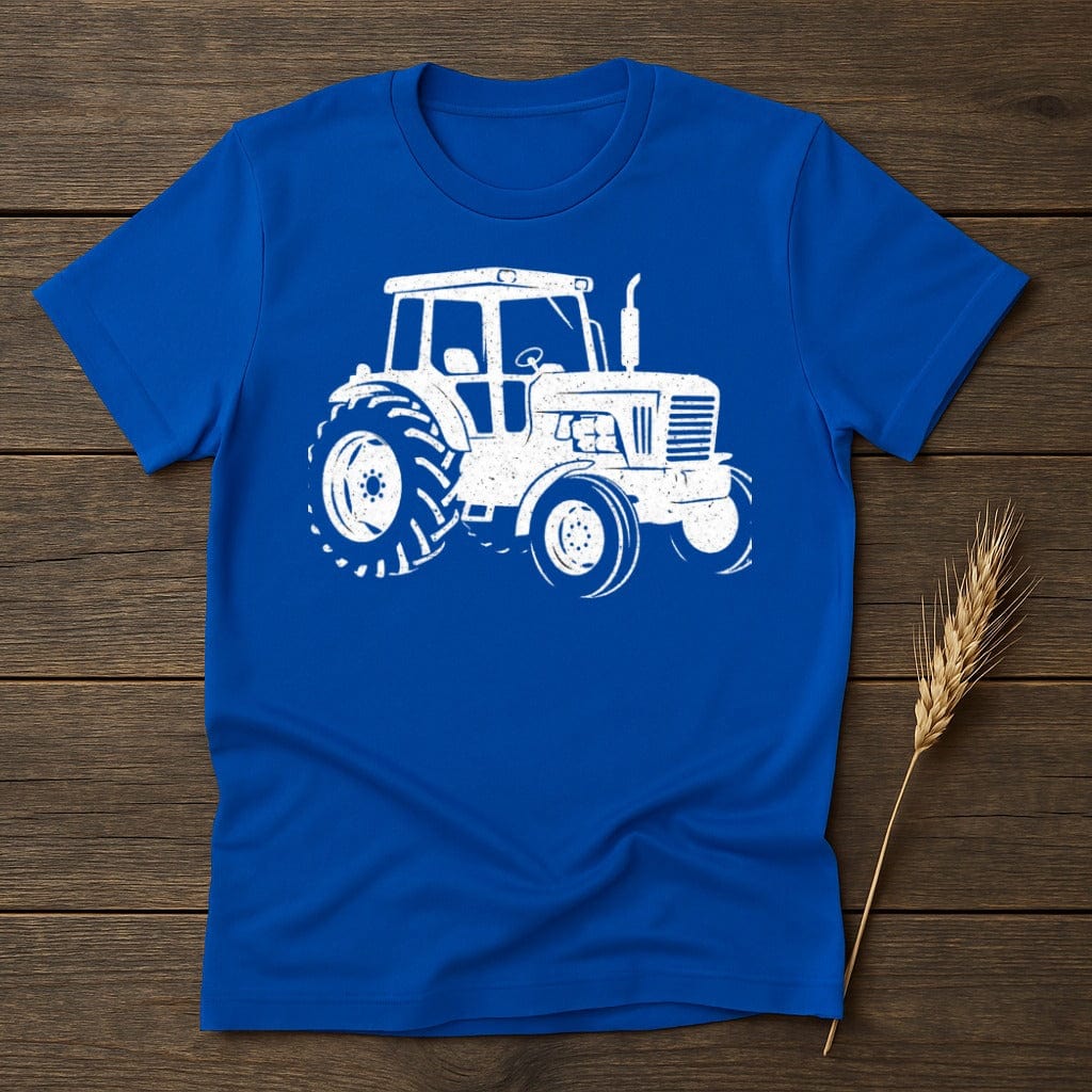 MyDesigns Physical Item S / Royal Classic White Tractor T-Shirt