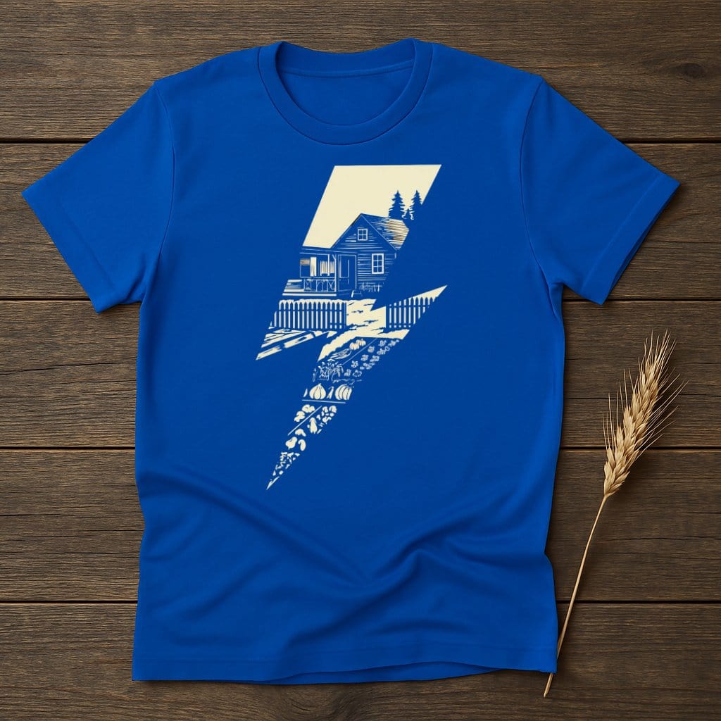 MyDesigns Physical Item S / Royal Cozy Cabin Lightning Strike T-Shirts
