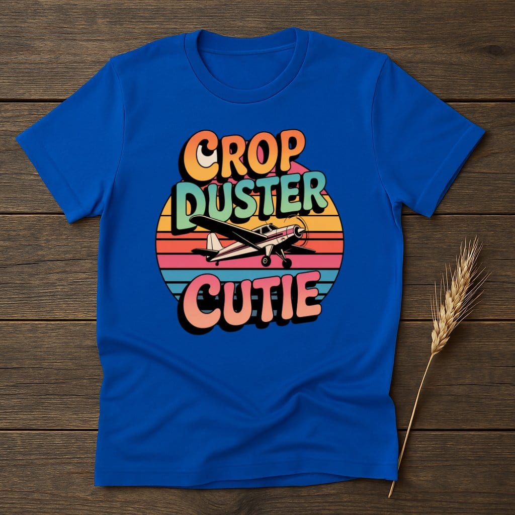 MyDesigns Physical Item S / Royal Crop Duster Cutie Retro T-Shirts