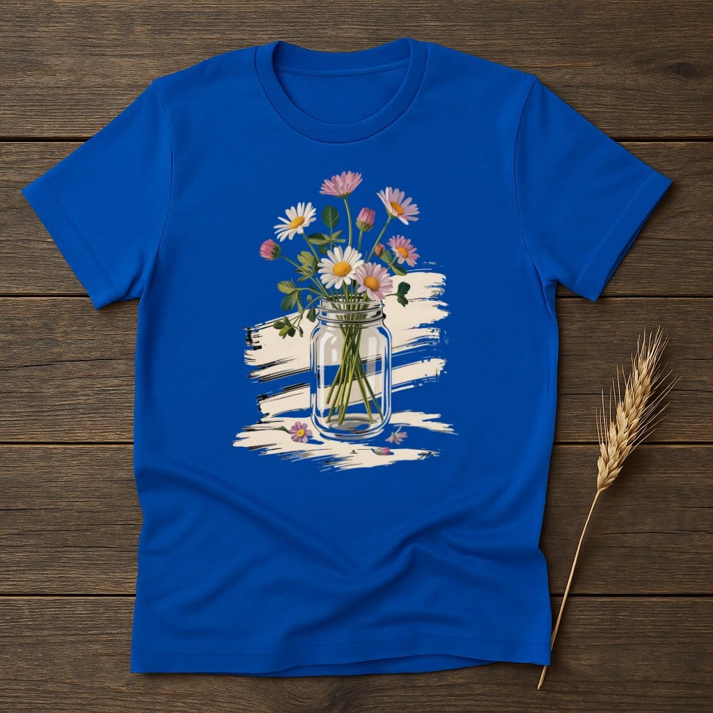 MyDesigns Physical Item S / Royal Daisies in Glass Jar T-Shirt