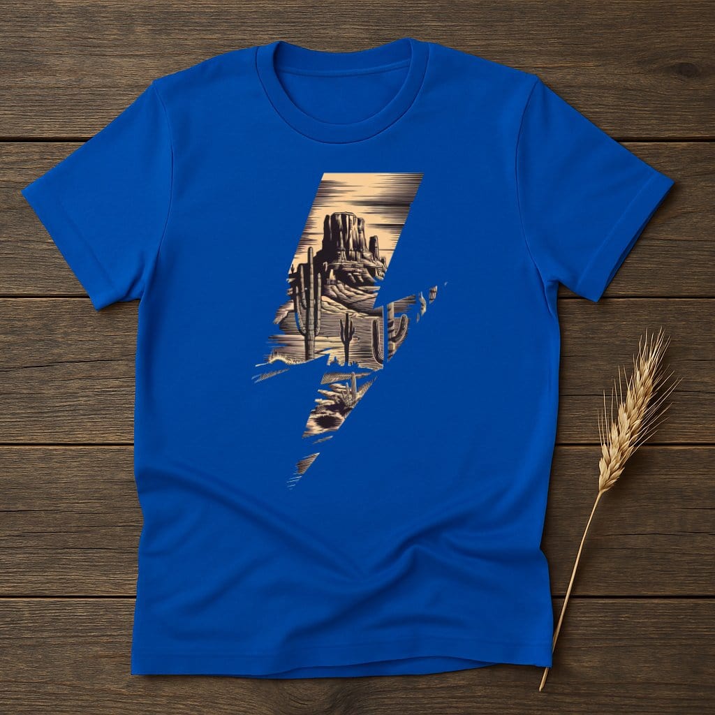MyDesigns Physical Item S / Royal Desert Lightning Bolt T-Shirts