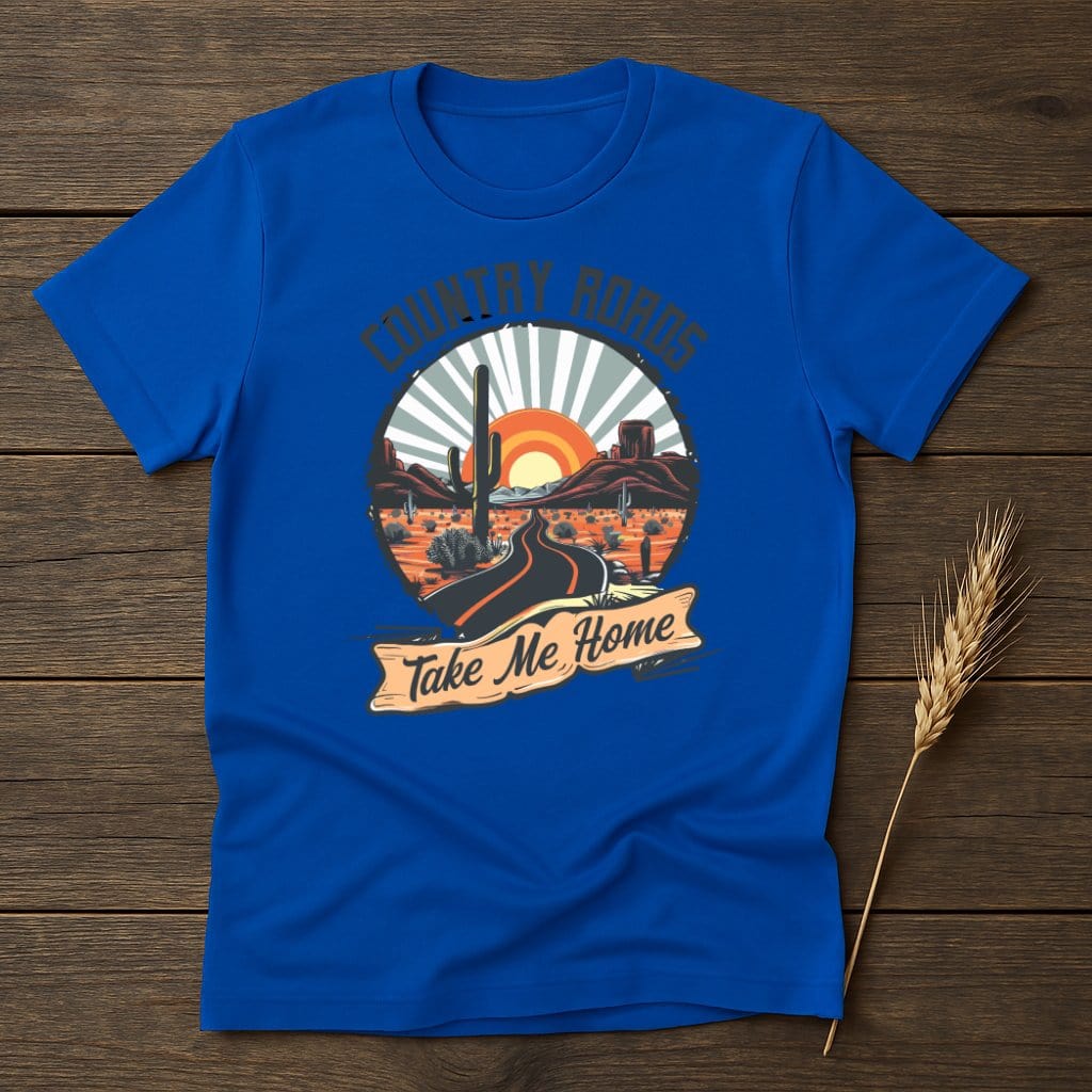 MyDesigns Physical Item S / Royal Desert Sunset Country Roads T-Shirt