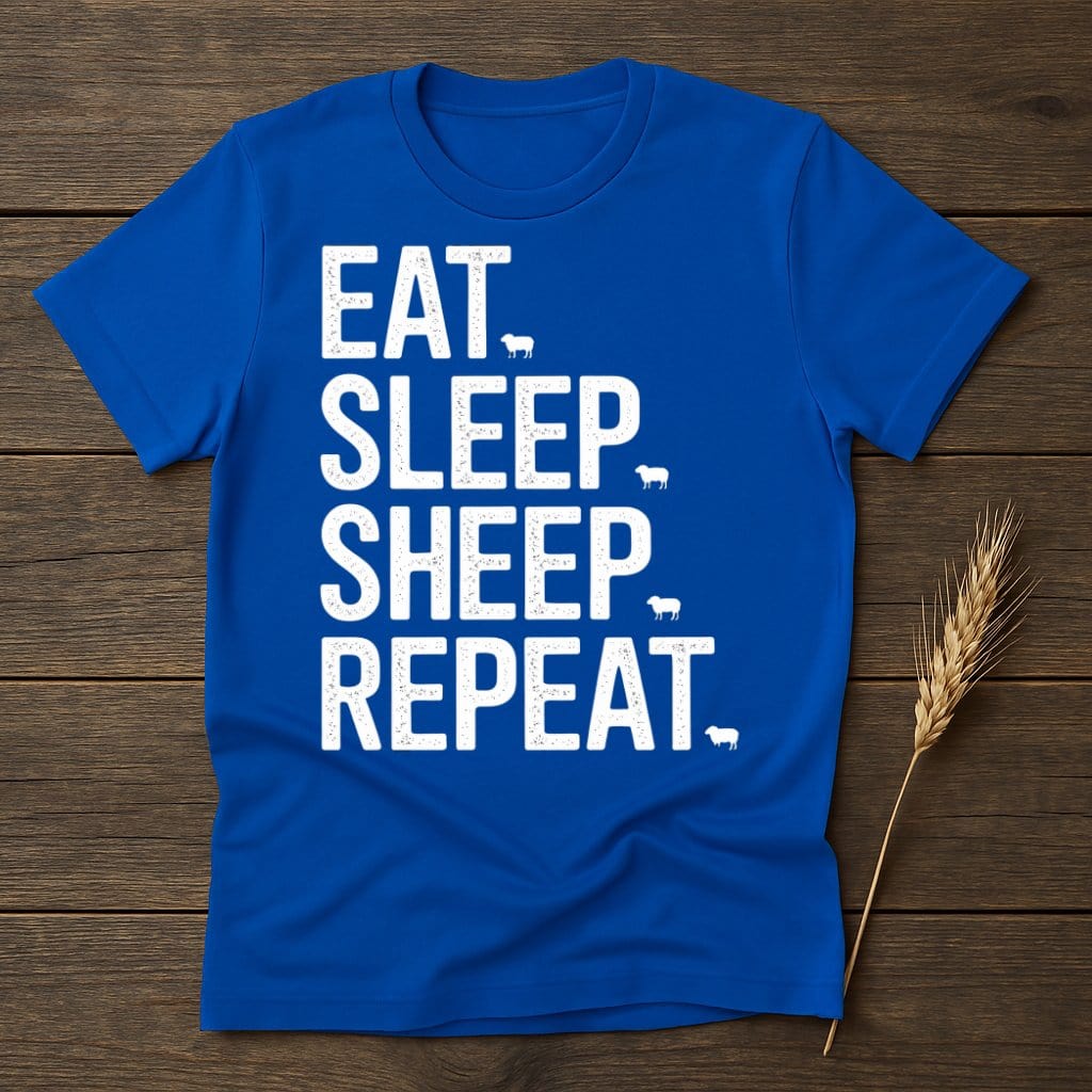 MyDesigns Physical Item S / Royal Eat Sleep Sheep Repeat T-Shirt