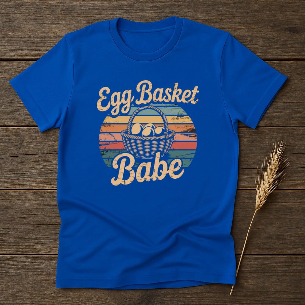MyDesigns Physical Item S / Royal Egg Basket Babe Retro T-Shirts