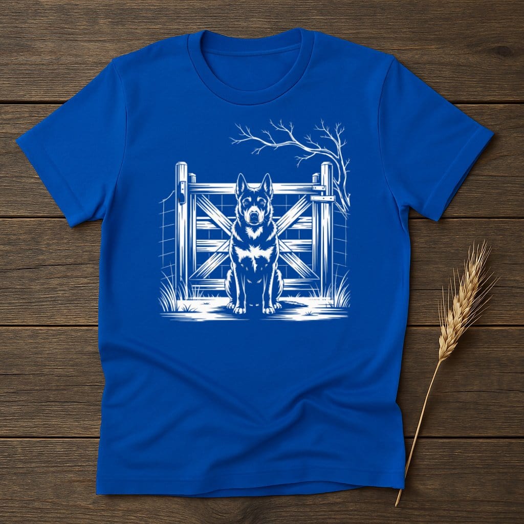 MyDesigns Physical Item S / Royal Farm Dog By Fence T-Shirts