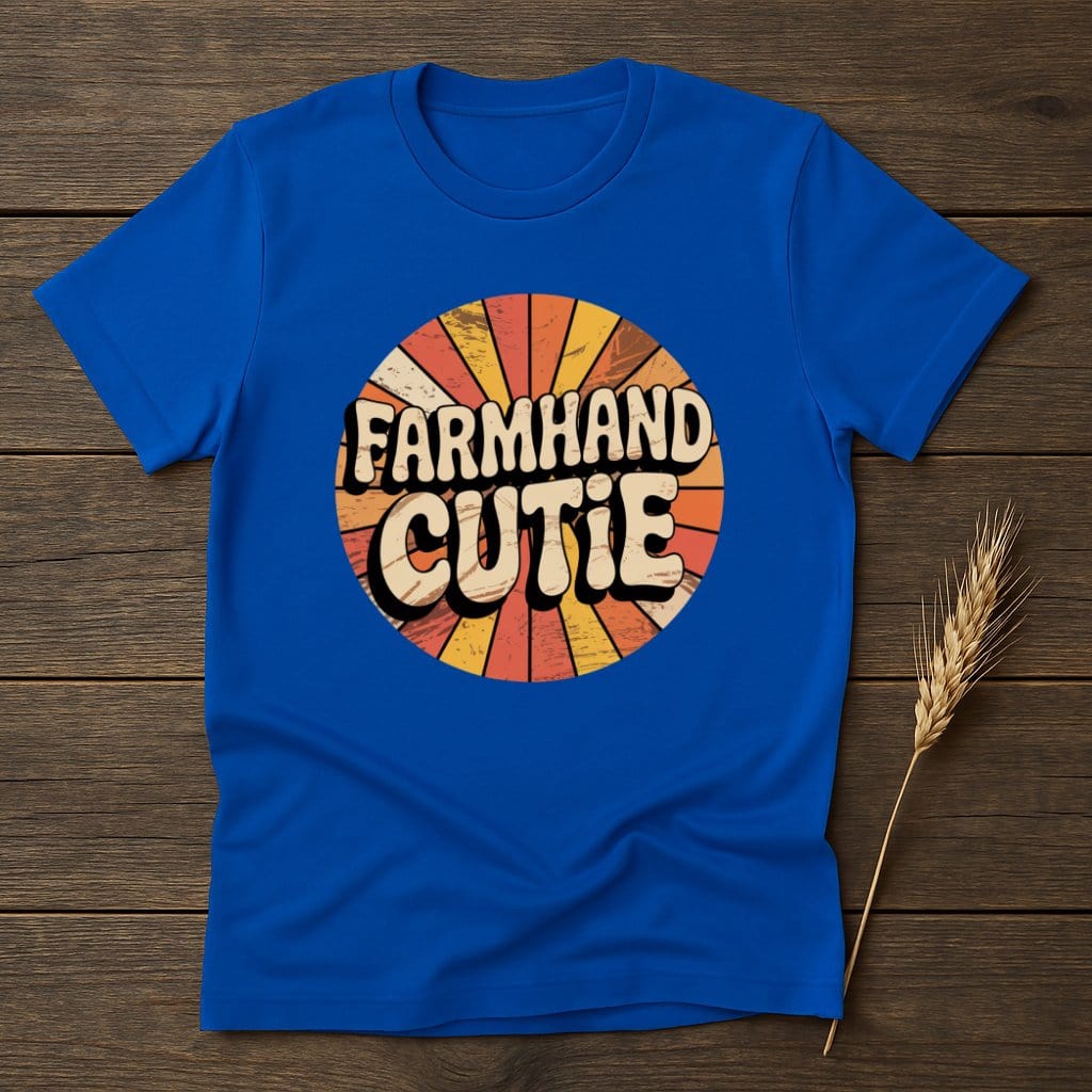 MyDesigns Physical Item S / Royal Farmhand Cutie Retro T-Shirts
