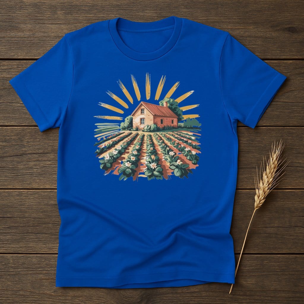 MyDesigns Physical Item S / Royal Farmhouse and Flowers T-Shirt