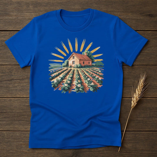 MyDesigns Physical Item S / Royal Farmhouse and Flowers T-Shirt