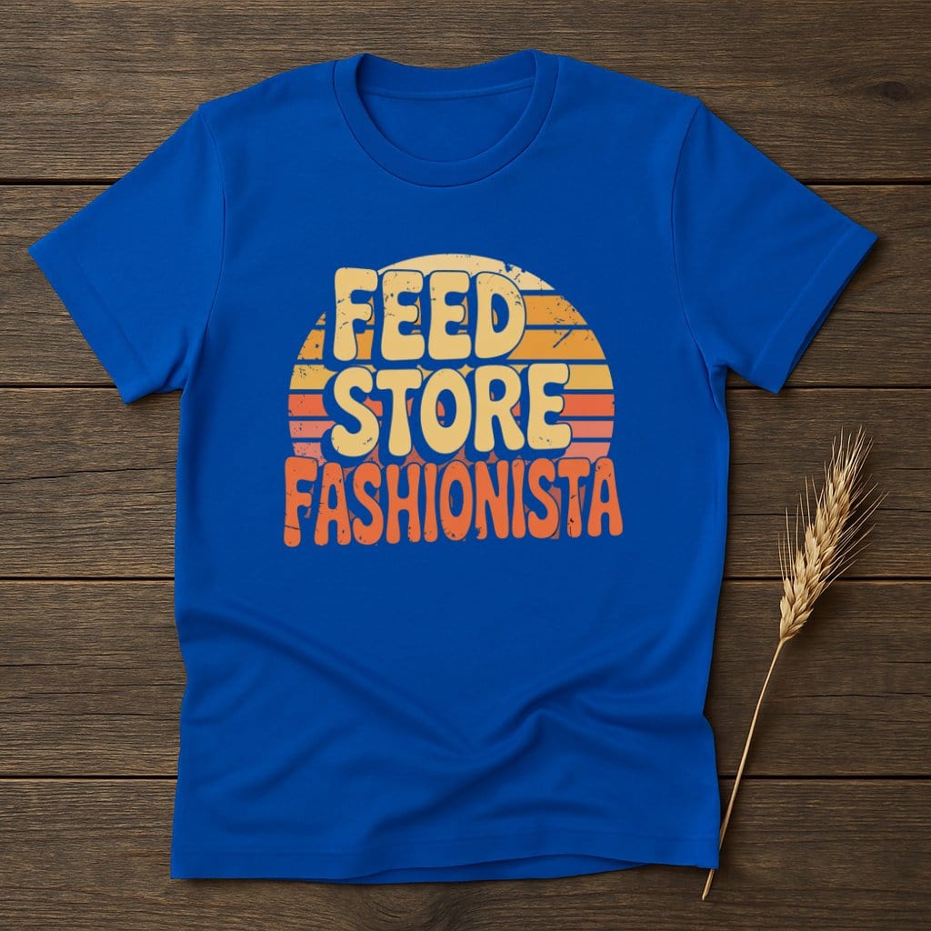MyDesigns Physical Item S / Royal Feed Store Fashionista Retro T-Shirts